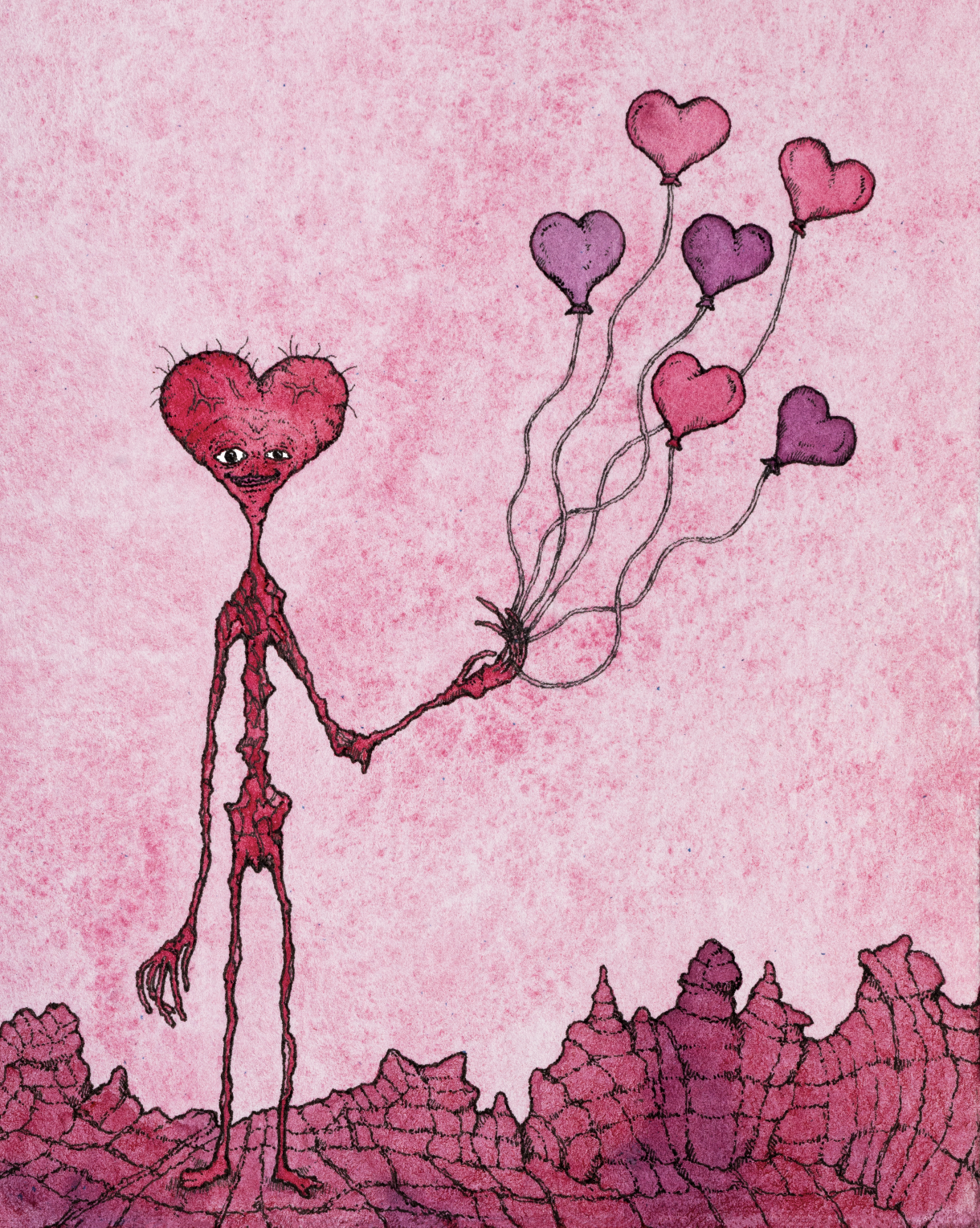 Print "Alone for Valentines"