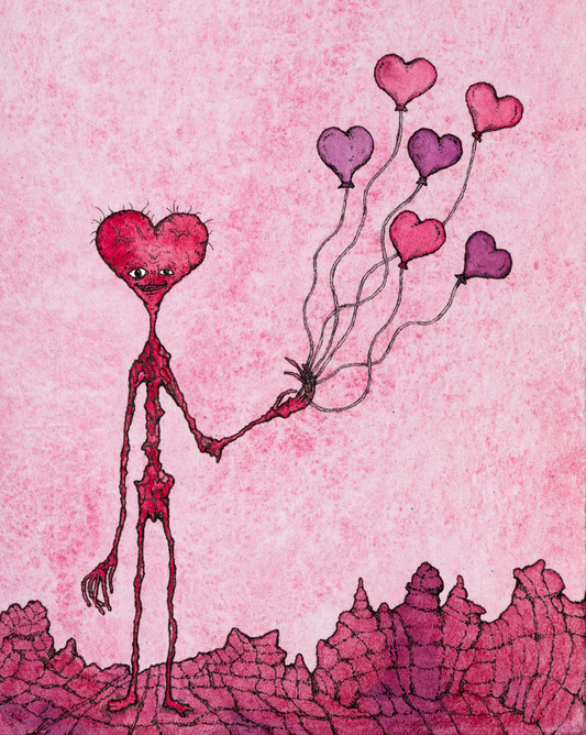 Print "Alone for Valentines"